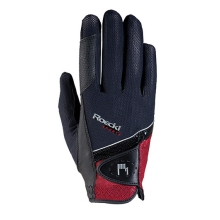 Rękawiczki jeździeckie letnie Madrid Roeckl 3301-249 k004 black/red